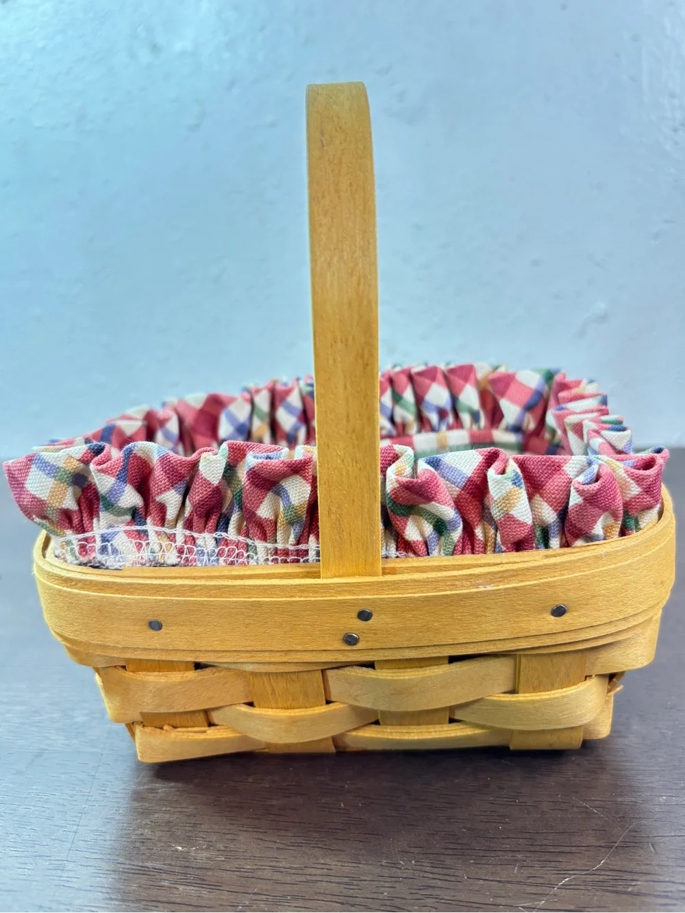 Longaberger Handwoven Small Basket - Natural Wood Tone